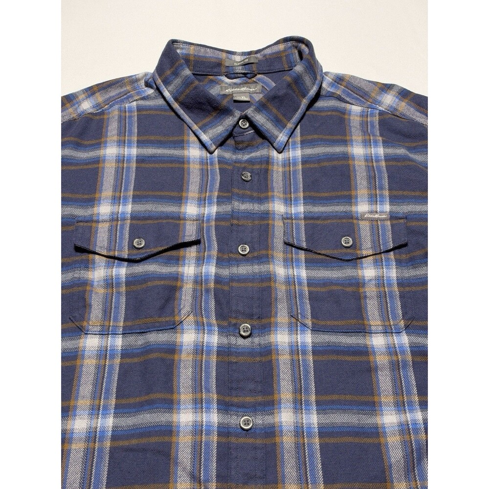 Eddie Bauer Button Shirt Plaid Long Sleeve Flannel Casual Preppy Men’s Size XL - Picture 2 of 10